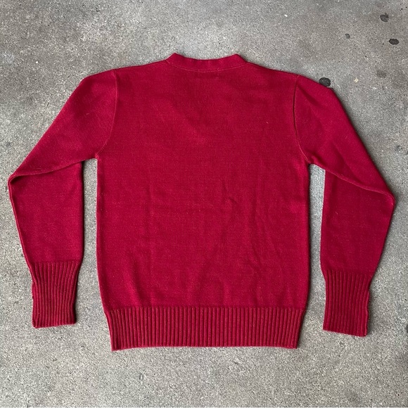 Vintage 60s Broadway Knitting Mills Notre Dame Academy Los Angeles Knit Sweater - Picture 4 of 4